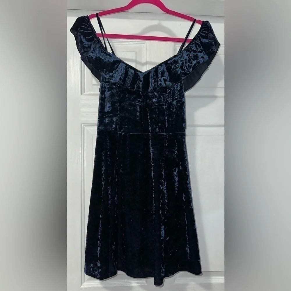 American Eagle Off the Shoulder Velvet Dress